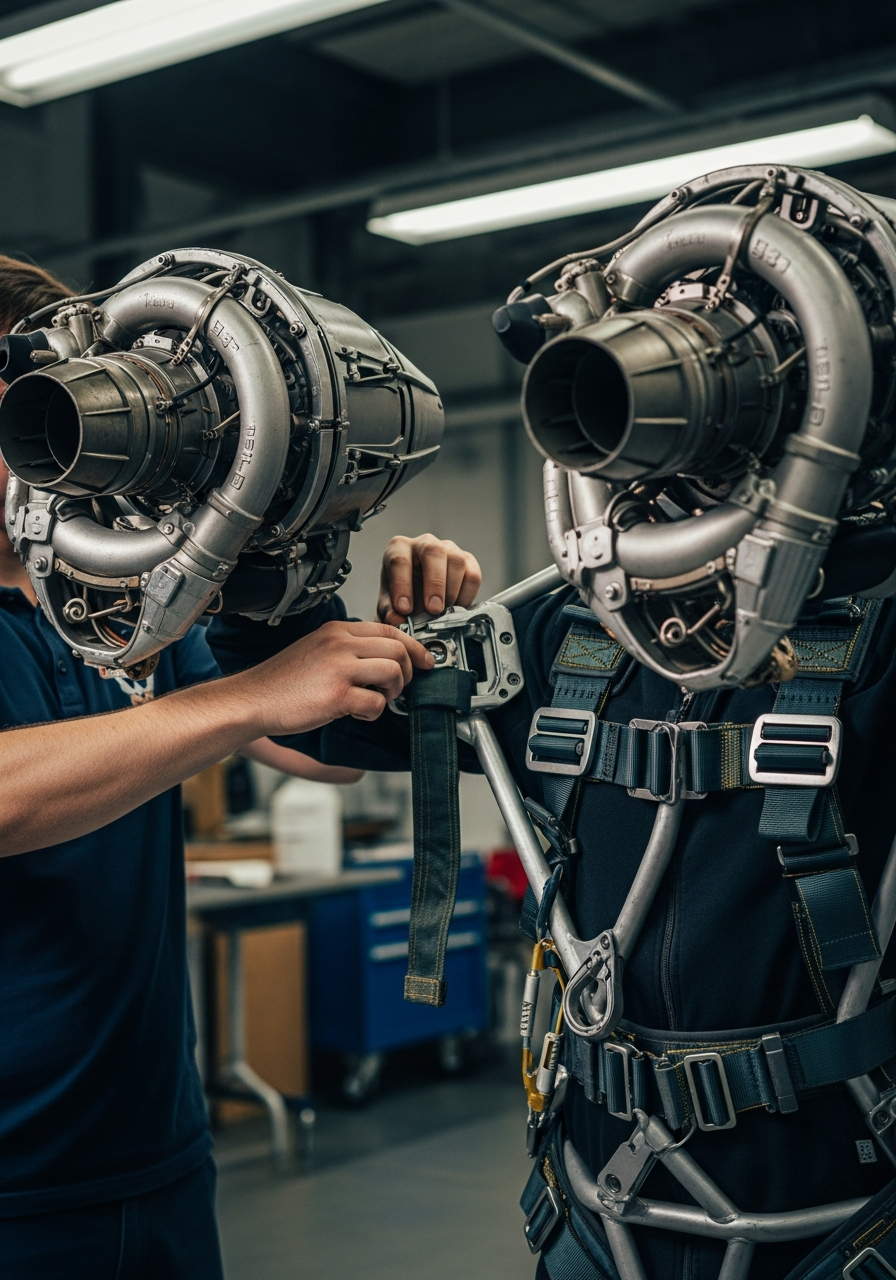 Jet suit preparation